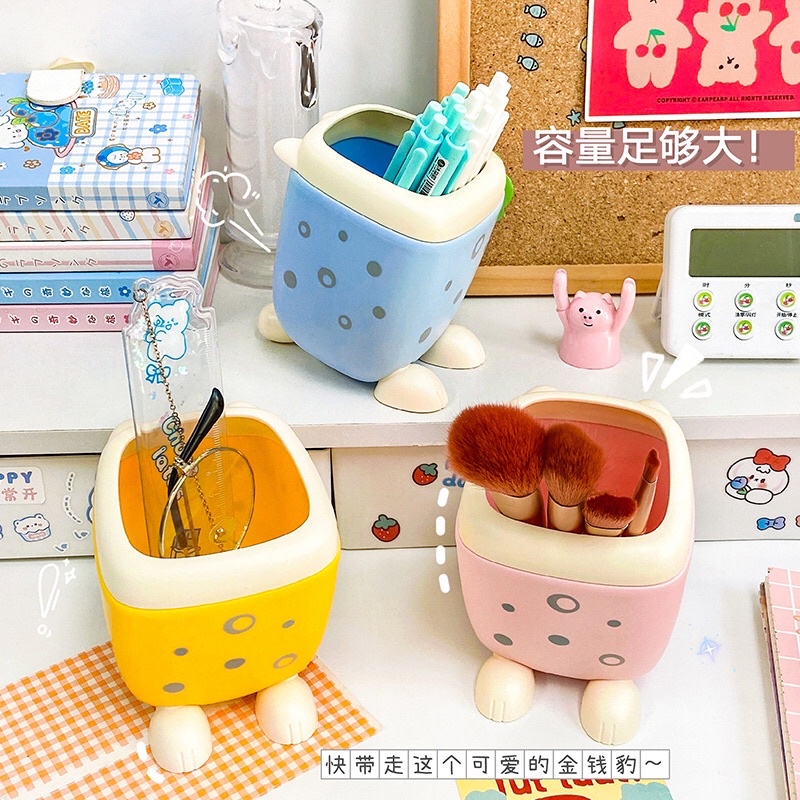 Ống cắm bút mèo decor bàn học dễ thương