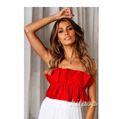 Áo croptop trễ vai không dây dạng ống thời trang cho nữ | BigBuy360 - bigbuy360.vn