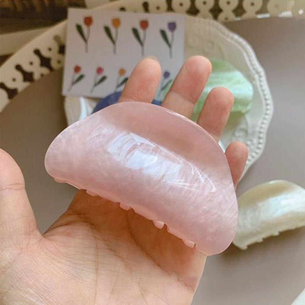TWINKLE Kẹp Tóc Càng Cua Bằng Acrylic Họa Tiết Vân Đá Cẩm Thạch Phong Cách Vintage Mới