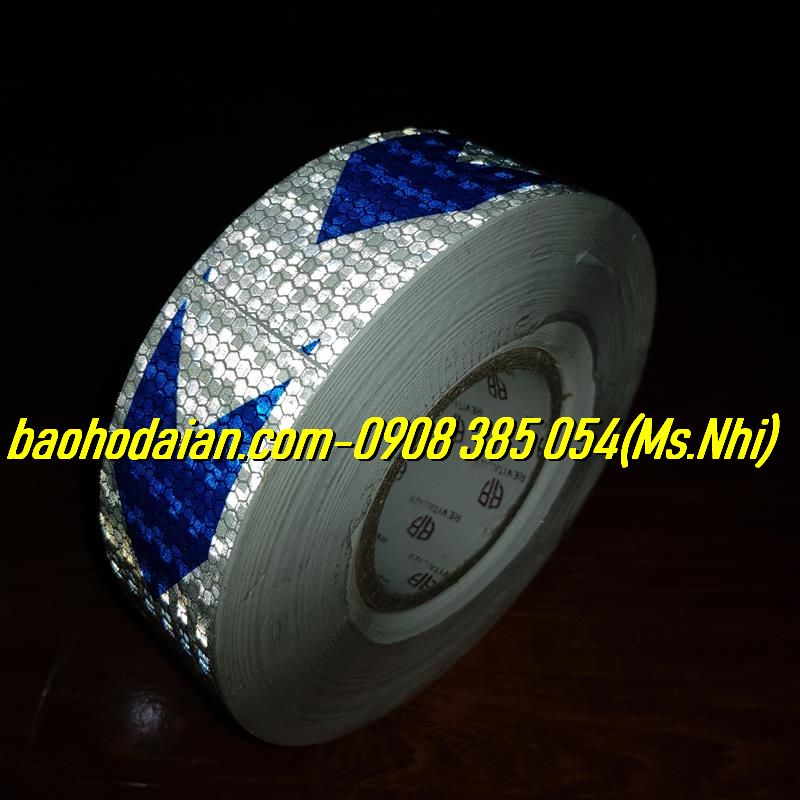 Băng keo phản quang 3M hình mũi tên nhỏ 5 màu lựa chọn - Bản 5cm dài 50m- Hình thật