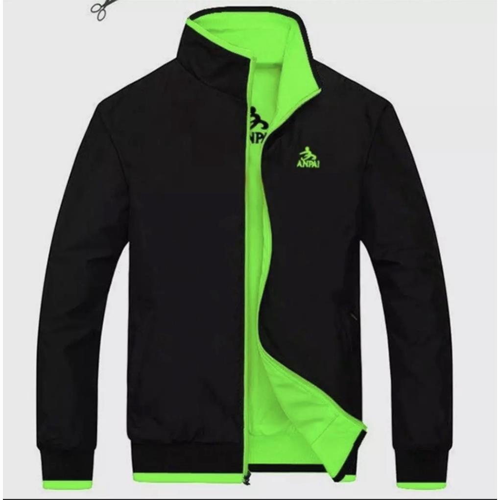 Áo khoác dù nam mặc được 2 mặt thêu Logo ANPAI thời trang cao cấp