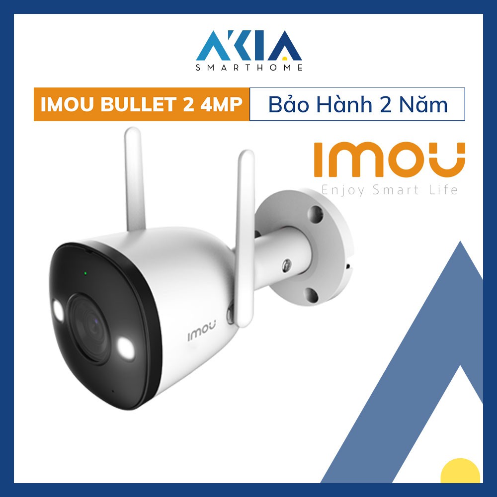 Camera Ngoài Trời Imou Bullet 2/2C/2E (IPC-F42) Chống nước IP67, Chuẩn nén H265, Theo dõi chuyển động, Quay Màu ban đêm