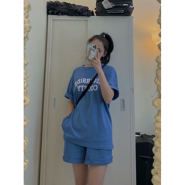 Sét thể thao hàng quảng châu áo phông chữ kèm quần short
