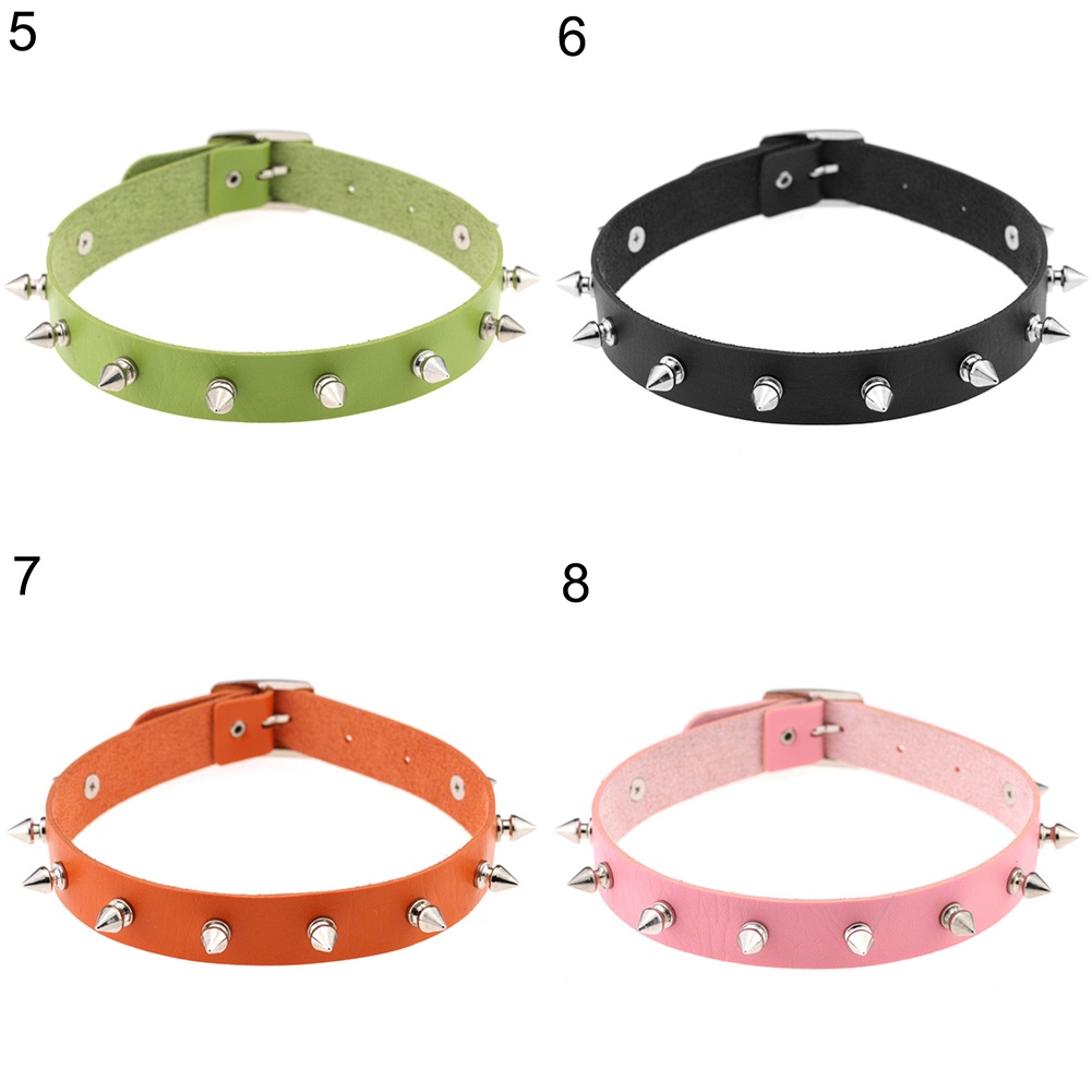 Vòng cổ choker giả da phong cách rock