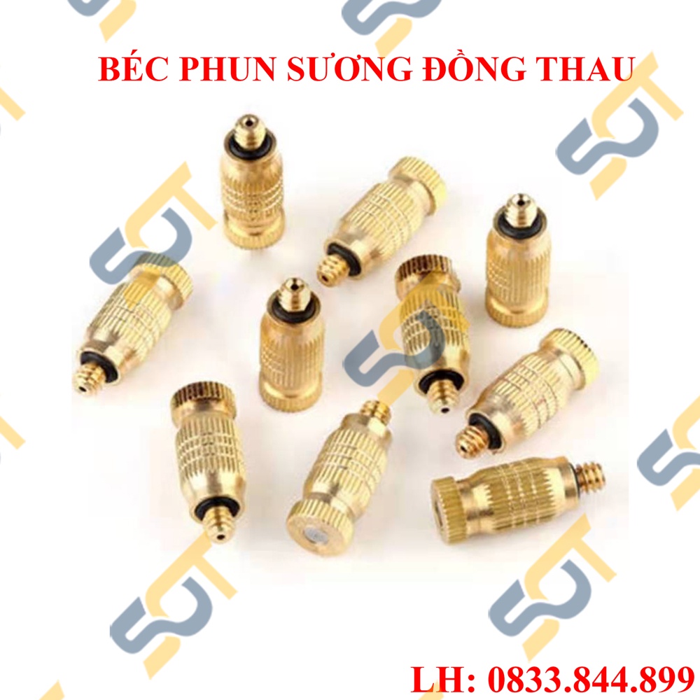 Đầu béc phun sương đồng thau số 1, 2, 3 lắp đặt phun sương cafe, nhà hàng