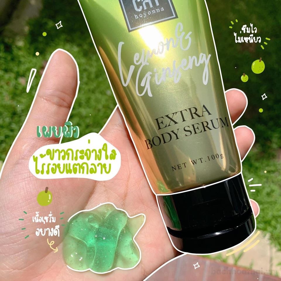 Tuýp ƙích trắŉg chanh sâm CHY Hoyonna Lemon Gingseng Extra Body Serum Thái Lan