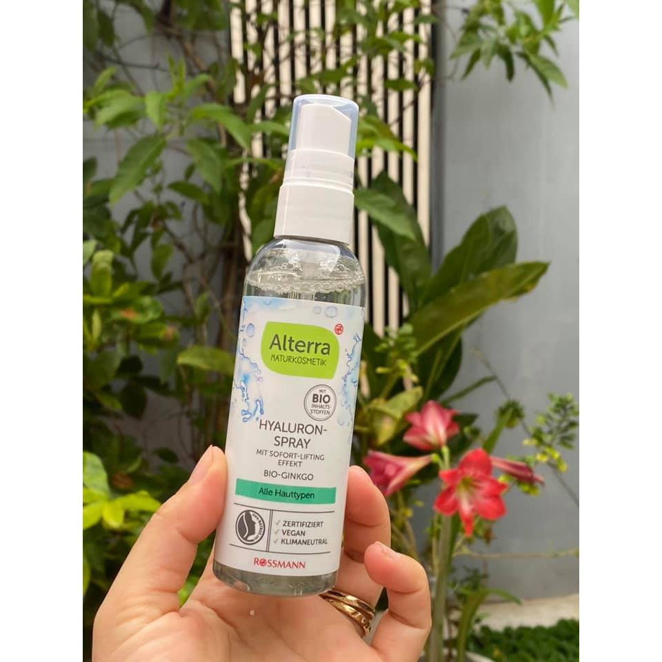 Xịt dưỡng cấp ẩm chống lão hóa ginkgo Alterra 100ml