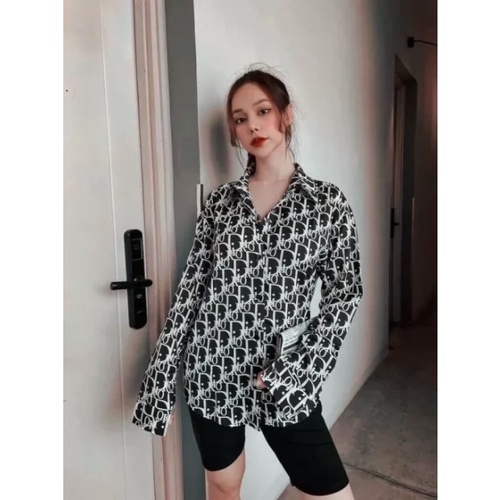 ÁO SOMI SƠ MI NỮ DIOR TAY DÀI sơmi - AK003 | bear.story