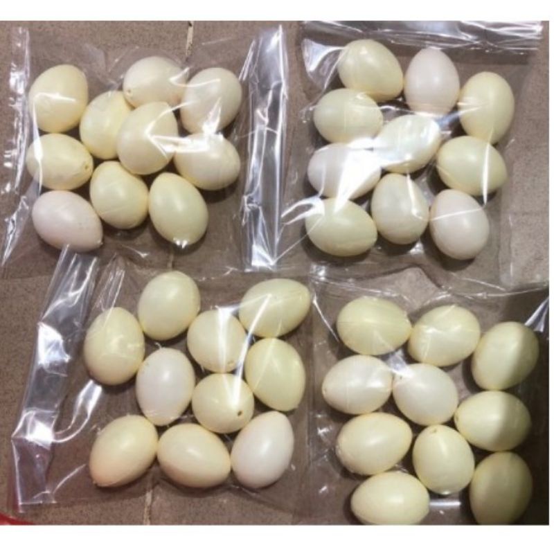 Bộ Đồ Chơi 10 Quả Trứng Gà Bằng Nhựa Túi Lưới