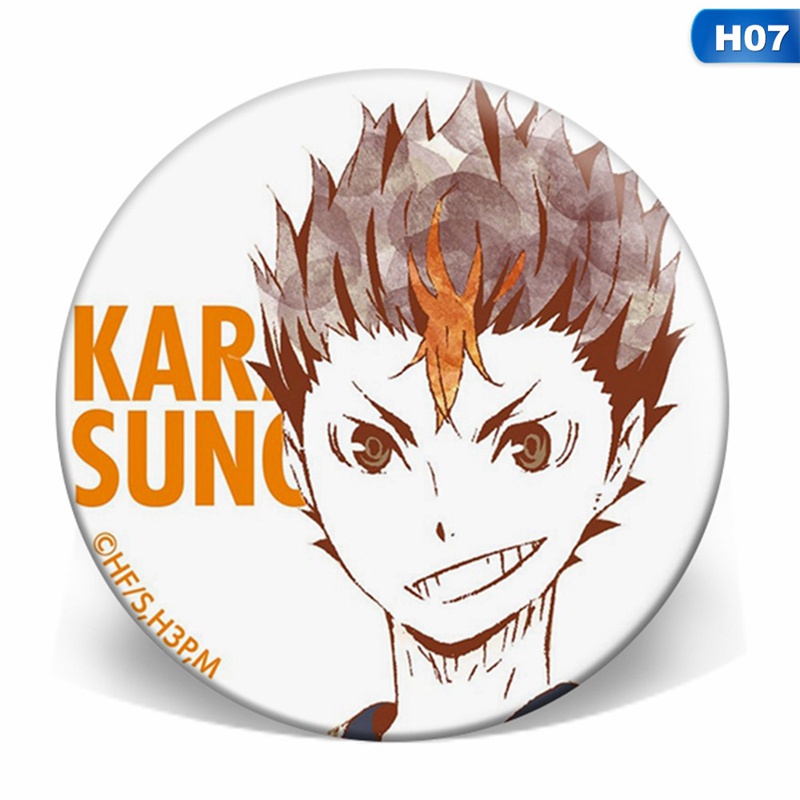 1 huy hiệu tròn họa tiết hoạt hình Haikyuu