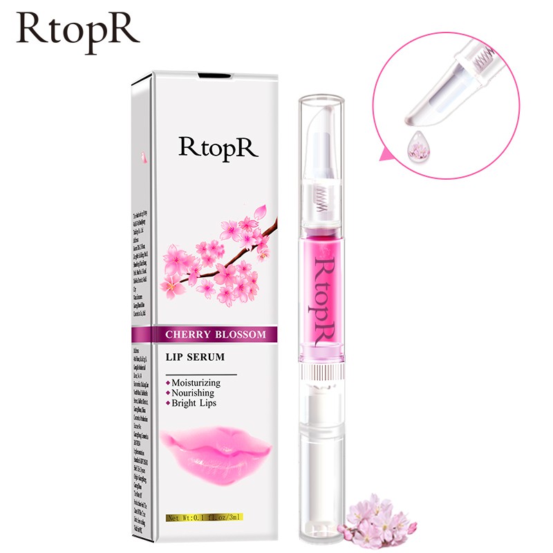 Serum dưỡng môi hoa anh đào RtopR dưỡng ẩm ngăn ngừa nứt nẻ môi 3ml