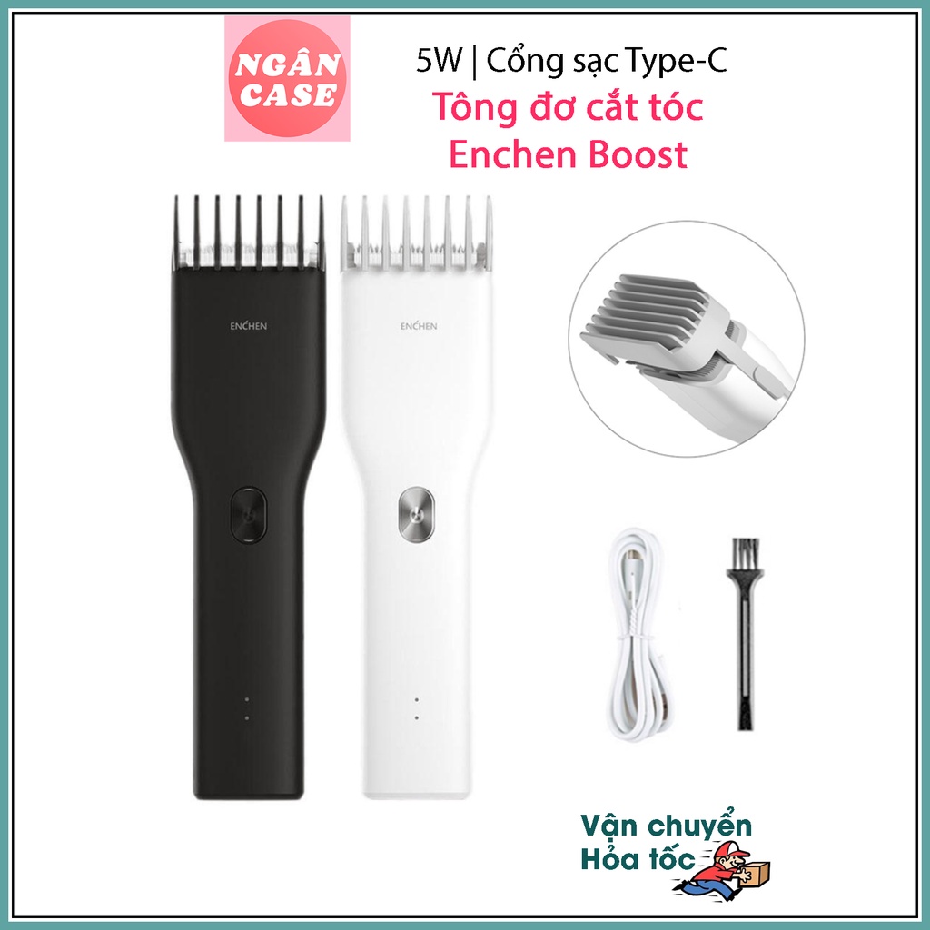 Tông đơ cắt tóc Enchen Boost - Công suất 5W, Cổng sạc USB Type C tiện lợi