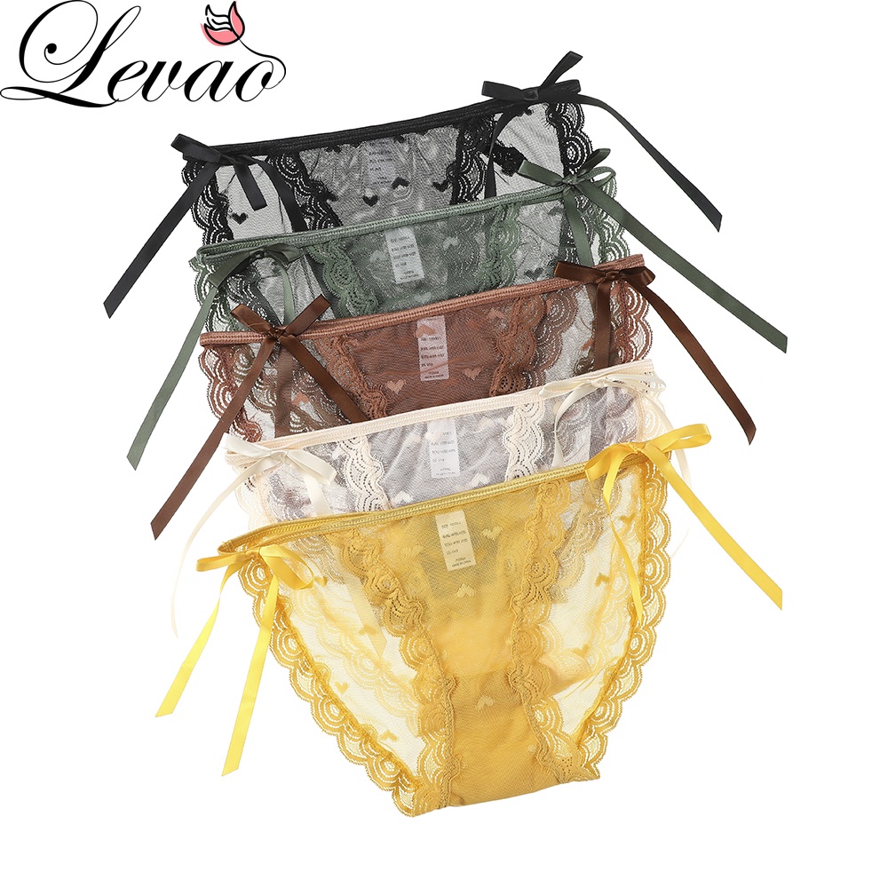 Quần Lót Levao Bằng Lưới Ren Lưng Thấp Gợi Cảm Cho Nữ