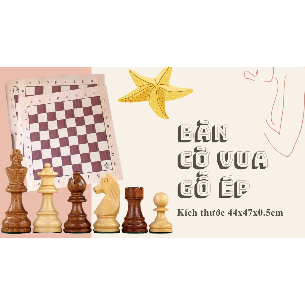 BÀN CỜ VUA GỖ ÉP | WOODEN CHESS BOARD