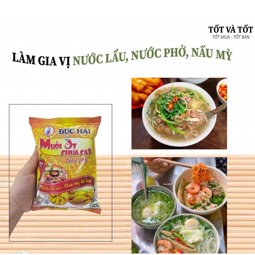 MUỐI ỚT CHUA CAY ĐỨC HẢI ( Gói 500Gr )