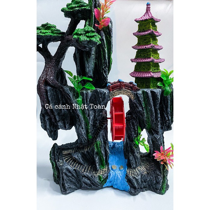 TIỂU CẢNH TRANG TRÍ HỒ CÁ NON BỘ 26X12X41CM