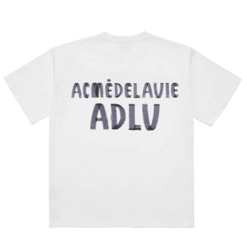 ADLV Áo Thun Cotton Tay Ngắn In Chữ Thời Trang Dành Cho Cặp Đôi