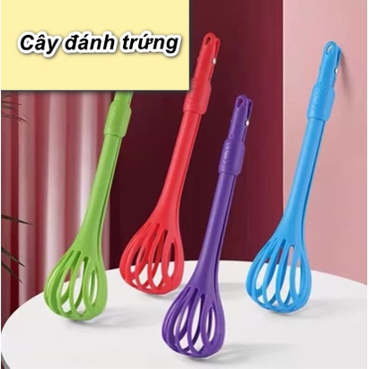 Cây đánh trứng tích hợp với kẹp gắp đa năng nhiều màu ( giao ngẫu nhiên )