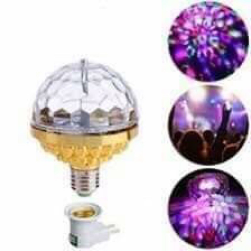 Đèn led trang trí tết, bóng đèn nháy 7 màu tự xoay cảm biến theo nhạc