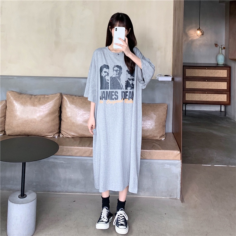 Đầm NgắN Tay Cổ TròN, In HọA TiếT MớI Lạ Cho Nữ