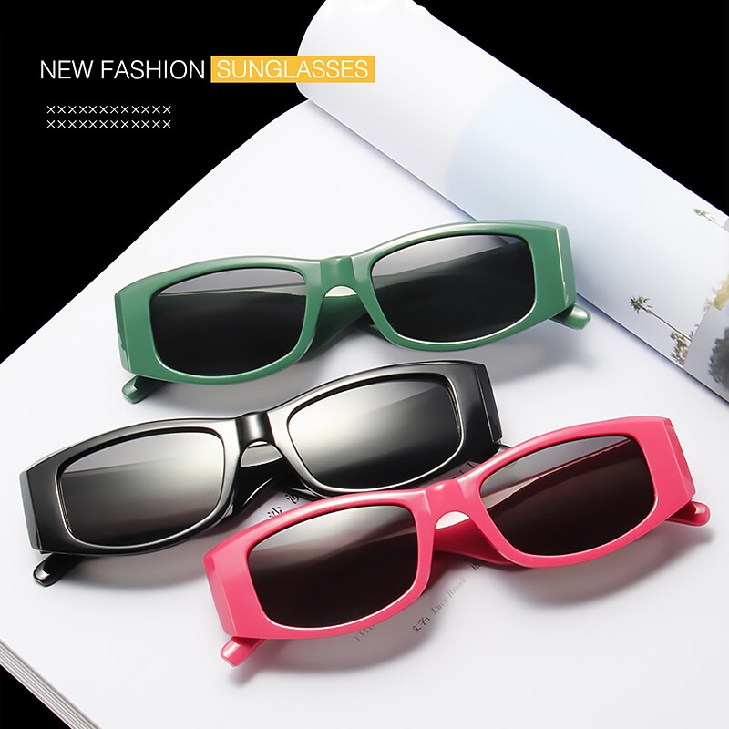 Kính Mát Gọng Vuông Phong Cách Punk Thời Trang Cho Nam Nữ