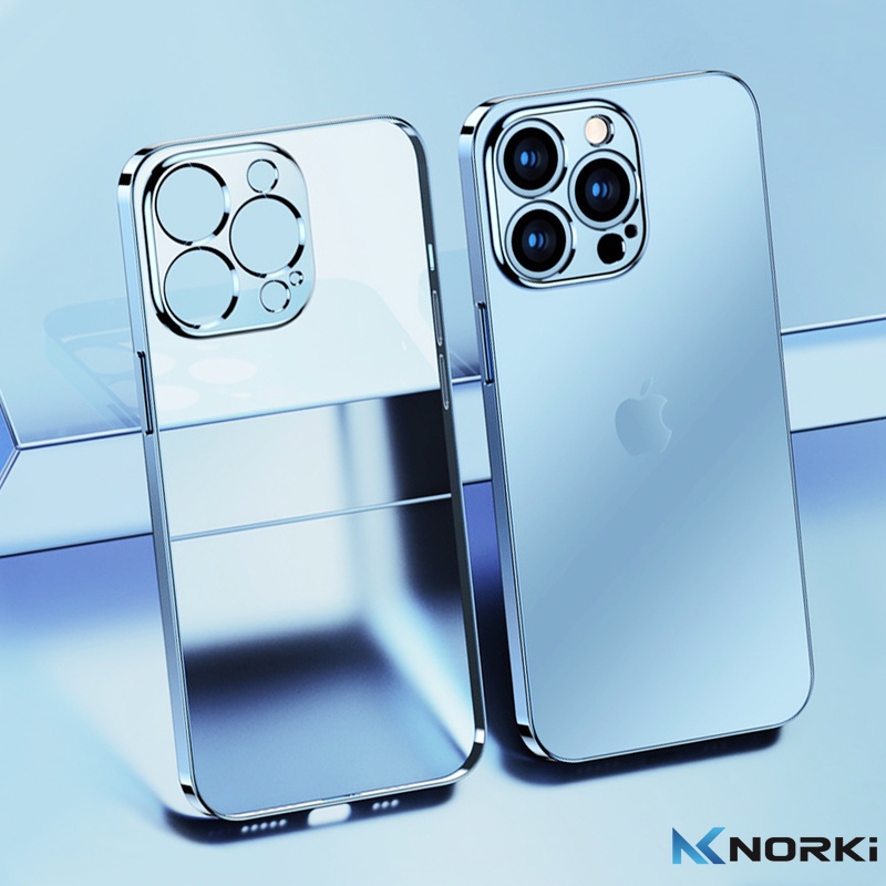 Ốp Điện Thoại Silicon Mềm Trong Suốt Viền Mạ Màu Cho iPhone X XS Max XR 6 6S Plus