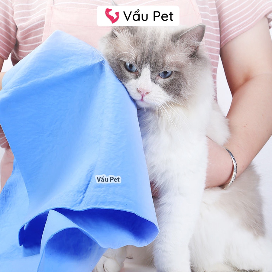 Khăn tắm cho chó mèo siêu thấm hút có hộp tiện lợi tiết kiệm thời gian Vẩu Pet Shop