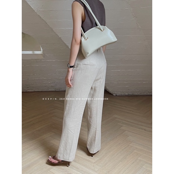 Quần Linen suông dài, nhập Hàn Quốc