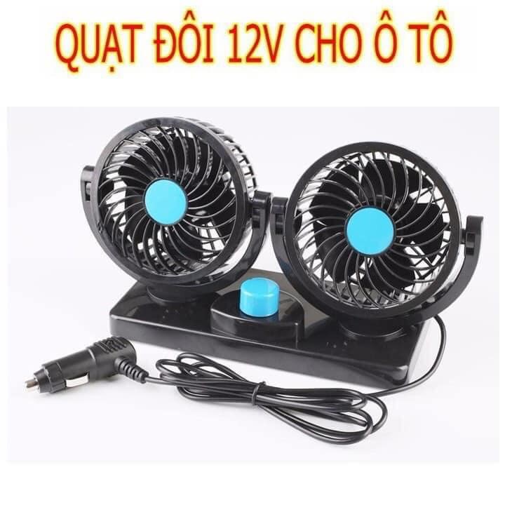 Quạt Đôi 12V Dành Cho Oto, Quạt Cho Oto