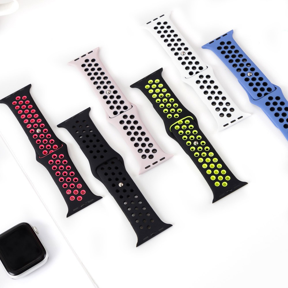 Dây Silicone Thoáng Khí Cho Đồng Hồ Apple Watch 5 4 3 2 1 42mm 38mm Iwatch 5 4 3 40mm 44mm