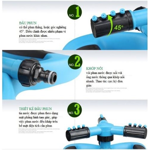 Vòi tưới nước tự động 360 độ