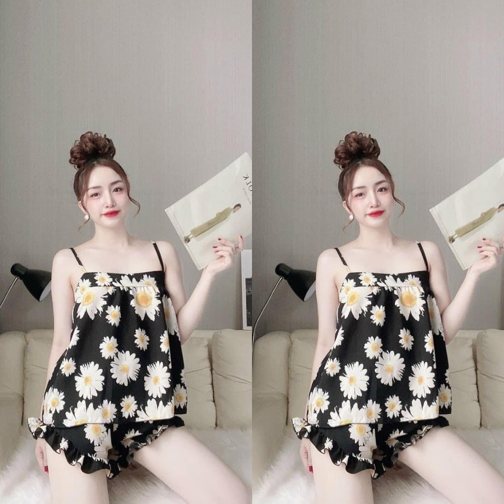 Đồ ngủ nữ❣️FREE SHIP❣️Đồ ngủ sexy lụa cao cấp mềm mại xinh xắn &lt; 58kg
