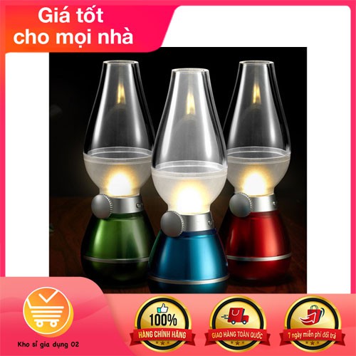 Đèn Dầu Cảm Ứng Thổi Bật Tắt Sạc Điện, Đèn Led thông minh cảm ứng, phù hợp trang trí, thờ cúng độc lạ