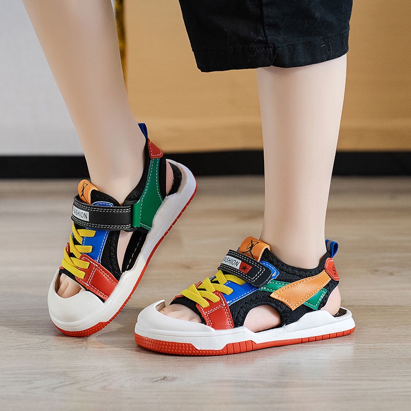 Giày Sandal Hở Ngón Đế Mềm Chống Trượt Phong Cách Thời Trang Mùa Hè 2022 Dành Cho Bé Trai Đi Biển