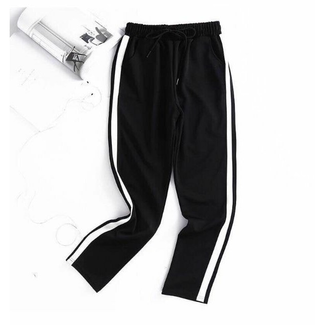 Quần jogger 1 sọc bigsize nữ 60-90kg không bo, ống xuông