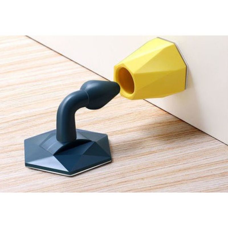 Chân giữ cửa chống va đập silicone dán tiện lợi