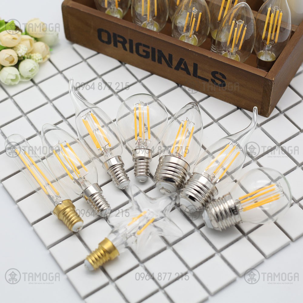 Bóng đèn Led Edison nến râu ánh sáng vàng 4W BD 6004
