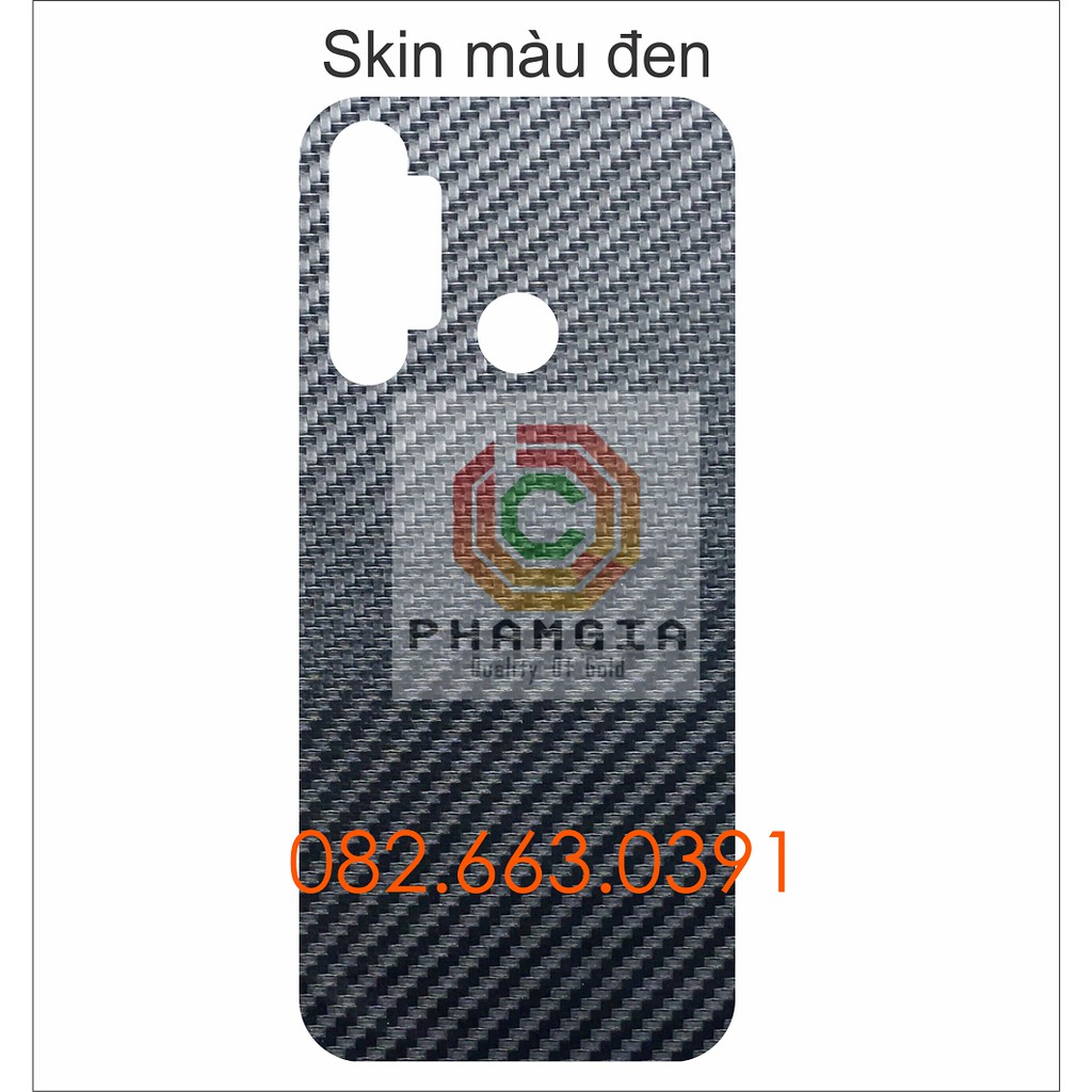 Miếng dán mặt lưng skin carbon Realme 5i / Realme 5s