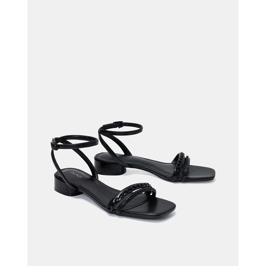 Giày Sandal 3cm Nữ Thời Trang JUNO Trang Trí Xích Đôi SD03060