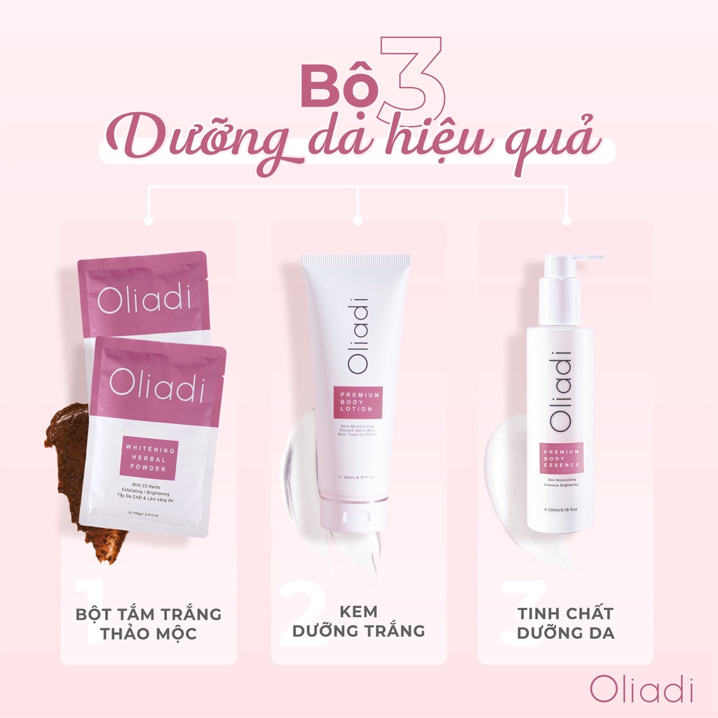 [Mã Giảm 15k] Kem Dưỡng Trắng Da Kem Body Nano Phân Tử Oliadi - Gigawhite + Veryberywhite 200ml