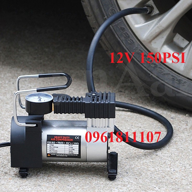 Bơm hơi ô tô và xe máy 12V 12A 150PSI