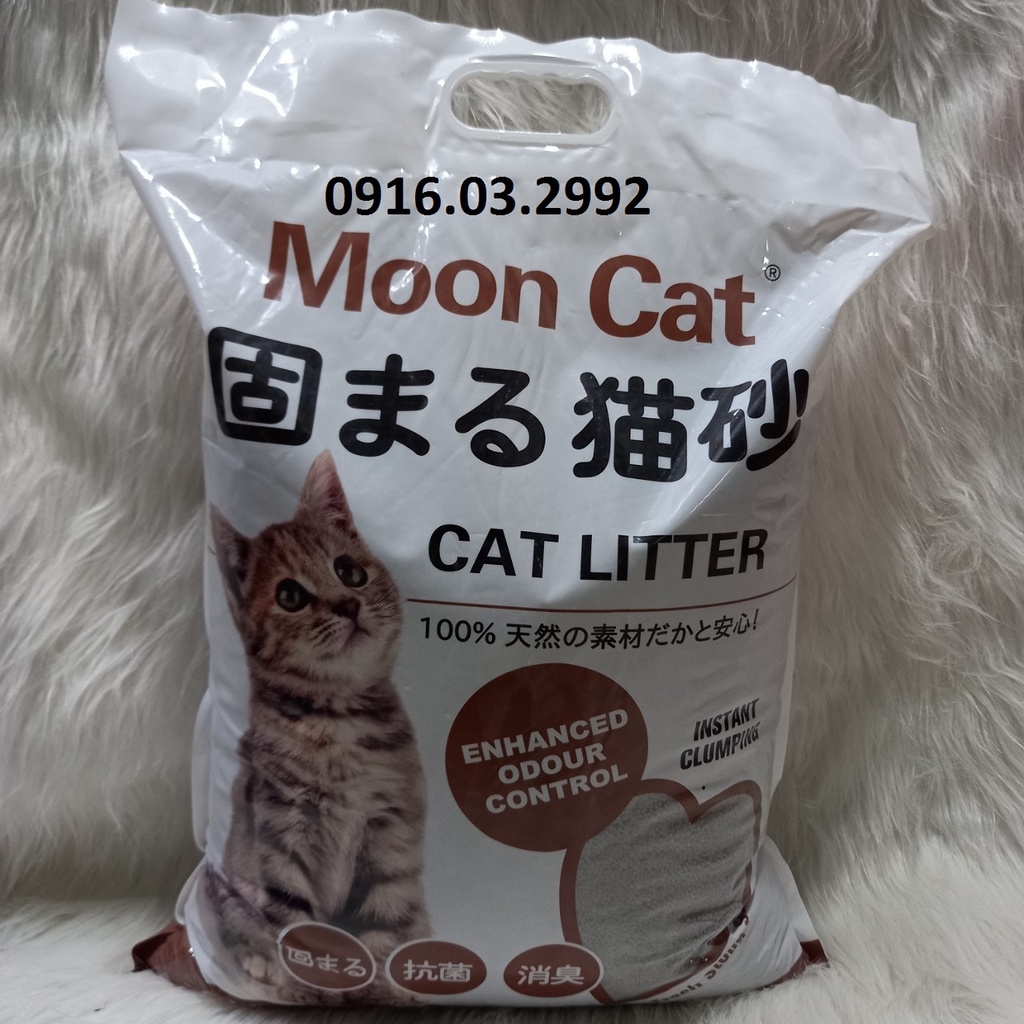 Cát vệ sinh cho mèo cát nhật Moon cat 8L, Cát vệ sinh cho mèo than hoạt tính