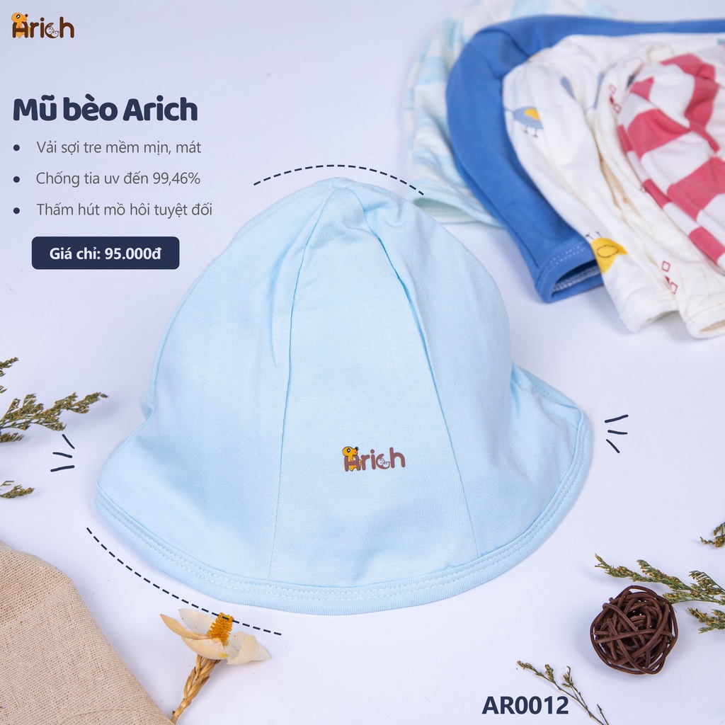 Mũ/ Nón em bé vải Sợi tre SIZE LỚN