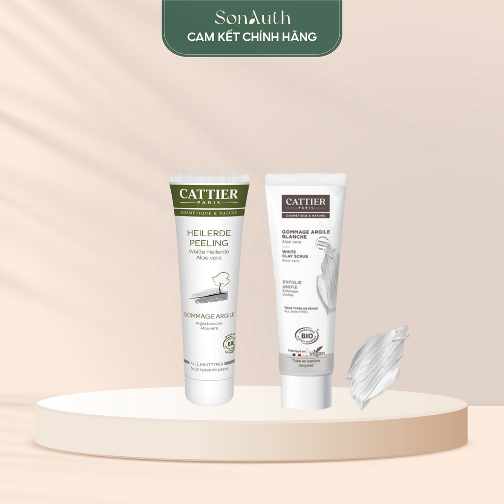 Tẩy da chết Cattier Gommage Argile Aloe Vera Clay Scrub 100ml