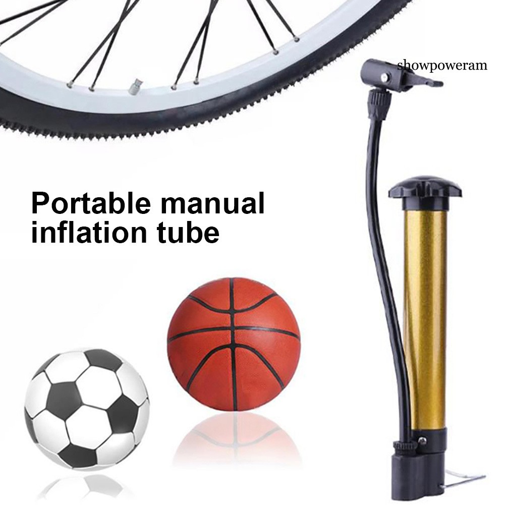 SP Portable High Pressure Bycycle Tire Basketball Football Manual Air Pump Inflator