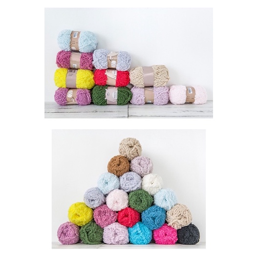 Len bông xù mác gấu -  Cuộn 50gr