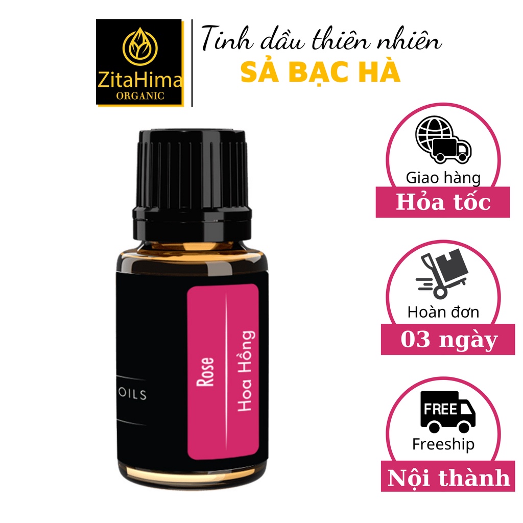 Tinh dầu Thiên Nhiên Hoa Hồng ZitaHima dung tích 10ml