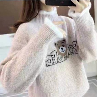 Áo len gấu siêu dày đẹp phong cách Hàn Quốc