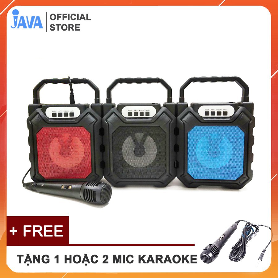 [TẶNG 1 HOẶC 2 MIC KARAOKE CÓ VANG 100K] Loa Kẹo Kéo Karaoke Bluetooth Mini JAVA68 - Loabluetooth