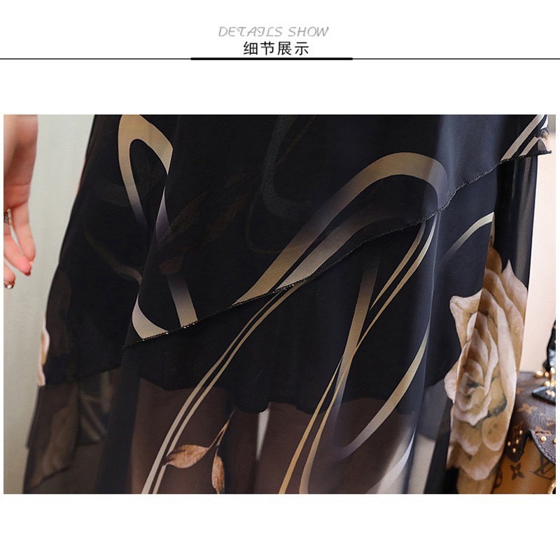 Váy Hoa Nữ FREESHIP Đầm Nữ Quây Tà Chéo Chân Váy,Tay Áo Thiết Kế Sang TRọng Kèm Cột Đai Eo Thời Trang mẫu VAY3